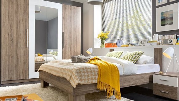 Модульная спальня Martina/Мартіна BRW Poland Дуб Сан Ремо/Белый