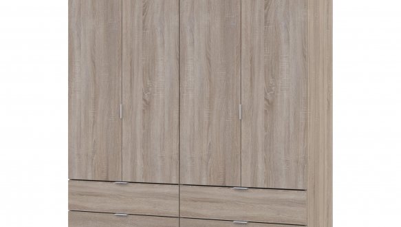 Шкаф Дорос Гелар дуб сонома 4-х дверный 155 см