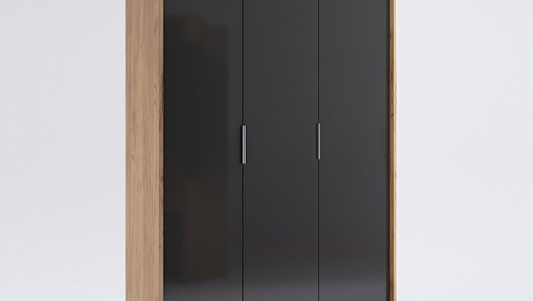 Шафа 3дв без дзеркал Міромарк Луна 3 дверна дуб крафт 140 см