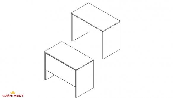 Стол боковой BIU100 Прайм Кашемир / Черный 0