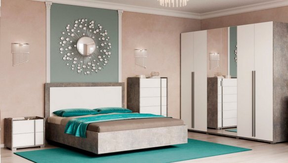 Шкаф 4Д Світ Меблів Алекса 4 дверный индастриал 200 см 0