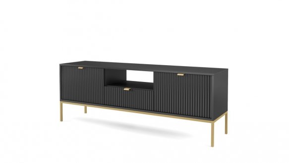 Тумба під ТВ Nova/Нова RTV154 Чорний золоті ніжки Perfect Home Ширина 154 см 2