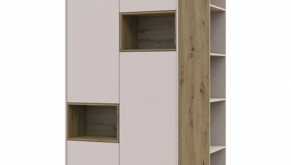 Шкаф для одежды с нишей и пеналом Дорос Дейл кашемир (инверсия) 2 дверный 143,2 см 2