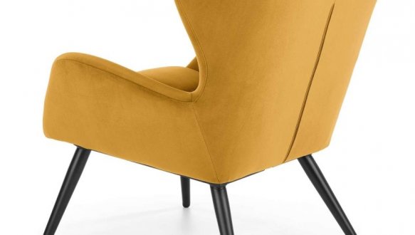 Крісло м'яке Halmar Tyrion / Тіріон Гірчичний / Чорні ніжки 8