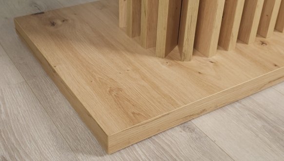 Обеденный стол CASANDRA Интарсио Дуб артизан / Черный Раскладной 140/180 см 4