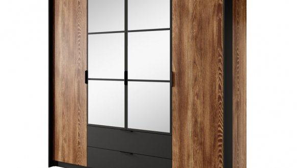 Шкаф 4D2S/220 Perfect Home Milton 4 дверный каштан 225 см