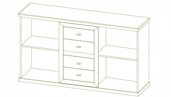 Комод 2Д/4Ш Орегон 3