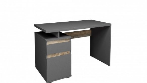 Компьютерный стол Kubik Интарсио Правый/Левый Антрацит 120 см 2