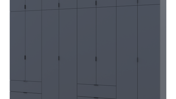 Шкаф для одежды Дорос Лукас графит 8 дверный 320 см