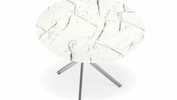 Стіл RAYMOND 3 білий мармур-срібло 2