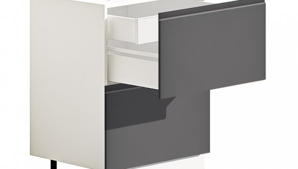 Тумба нижняя Н60.82.2Я+1Я внутр. Альфа ручка