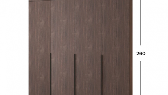 Шкаф Mebelstar Оскар четырехдверный с антресолью и ящиками Дуб ристрето 200 см 0