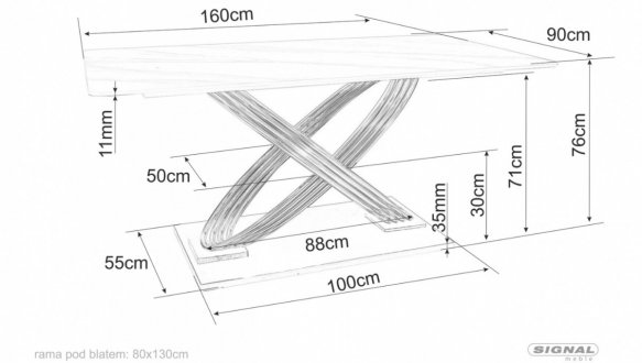 Стіл обідній Hermes 0