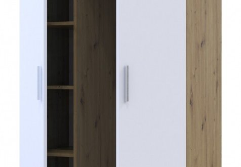 Шкаф для одежды Дорос Кен Артизан/белый Двухдверная 90 см 2