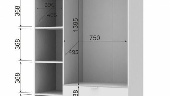 Шкаф Гелар 3+4 Дорос 7 дверный графит 272 см 3