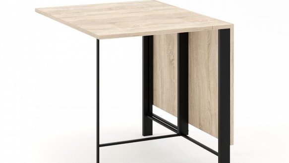 Стол-трансформер Voody Дуб сонома/Чёрные ноги 1