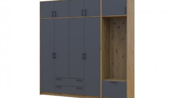 Модульная прихожая Doros Ронди Дуб Артизан / Графит 0