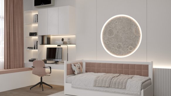 Кровать детская Щит бука Лев Милвоки с подьемным механизмом 0