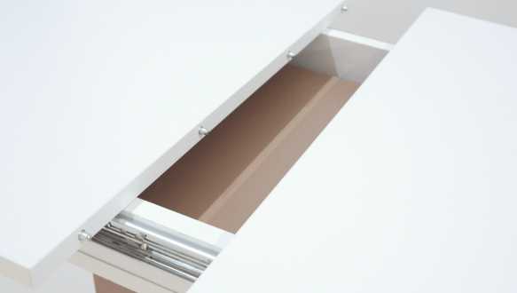 Стол обеденный Stoun / Стоун Интарсио Белая Аляска / Латте Раскладной 100/135 см 6