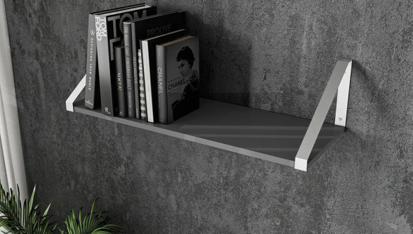 Полиця настінна антрацит/білий XT21