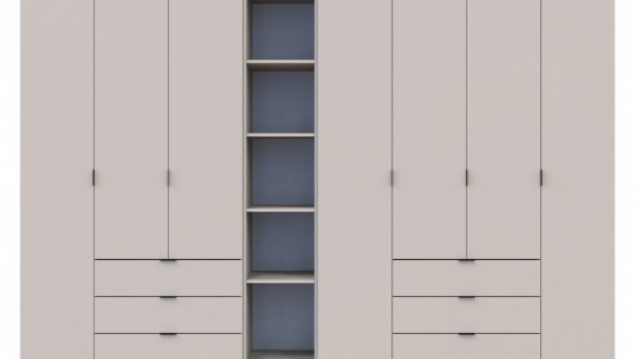 Шкаф Дорос Гелар кашемир с Этажеркой 7 дверной 309,4 см 2