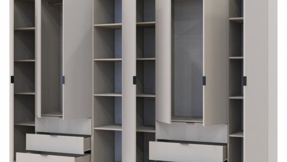 Шкаф Дорос Гелар кашемир с Этажеркой 7 дверной 309,4 см 3