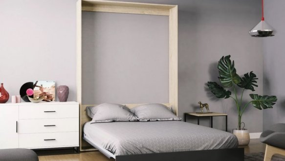 Кровать двуспальная шкаф трансформер Art in Head Mitra / Митра 140 см 3