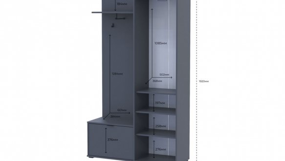 Прихожая Дора графит 3