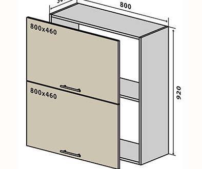 №61 Тумба верхня окапник 80 Люкс RODOS