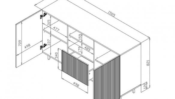 Комод 150 2D1S Pafos 3