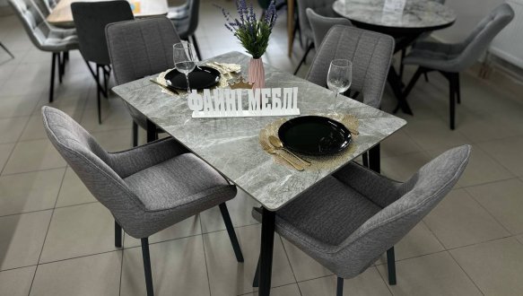 Стіл Rikard 120 Snow Stone Glossy