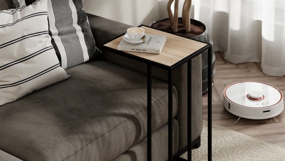 Придиванный стол-трансформер Fiji Double Дуб сонома/Черный