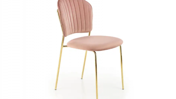 Стул K-499 розовый/золотой