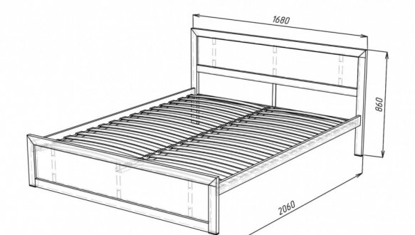 Кровать LOFT 160×200 Дуб Сонома / Чёрный мат MebliRoMax 0