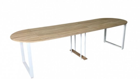 Стіл розкладний трансформер MebliRoMax Long Round / Лонг Раунд 90-290 см 14