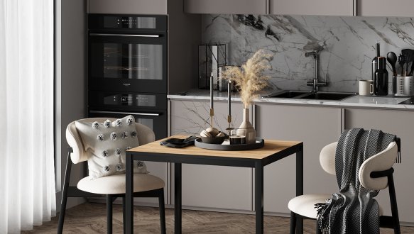 Обідній стіл Brevity Loft mini Дуб крафт золотий/Чорний метал Дуб крафт mini