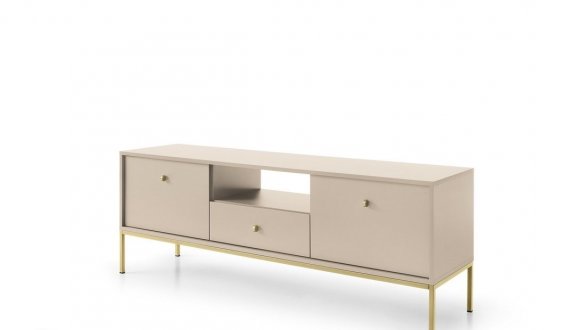 Тумба под ТВ Mono/Моно RTV154 Бежевый, золотые ножки,Perfect Home Ширина 154 см 2