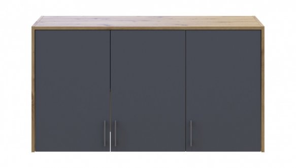 Антресоль высокая Дорос Ронди графит 3-дверная 121 см 2