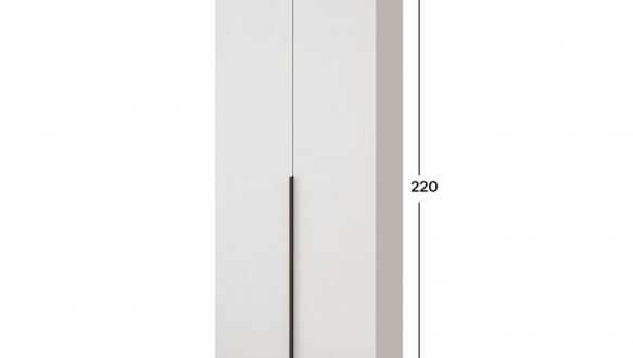 Шкаф Mebelstar Оскар двухдверный Белый снег 80 см 2