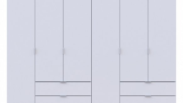 Шкаф Дорос Гелар белый 6 дверной 232,5 см 4