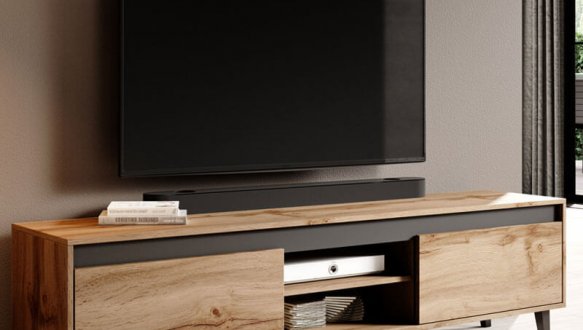 Тумба ТВ Nord II/Норд II RTV170 Дуб Вотан/Антрацит Cama Ширина 170 см