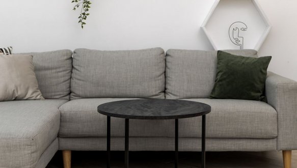 Столик Модерн М угольный камень