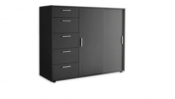 Комод Кейс 2дв 5шх Графіт сірий Міромарк