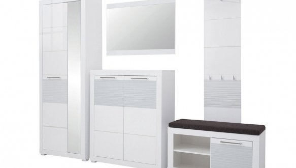 Модульний передпокій ВМК-Україна Флеймс Білий / Білий глянець 11