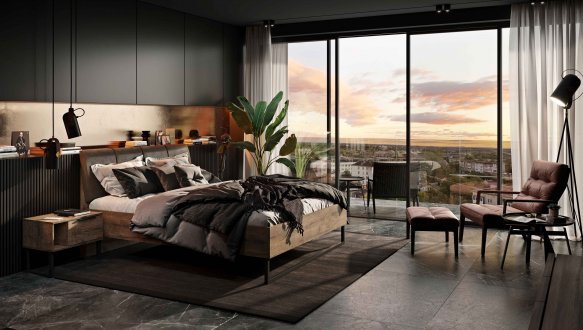 Модульная спальня Kvadro/Квадро Миромарк Дуб Барокко