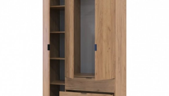 Шкаф для одежды Дорос Гелар дуб крафт золотой 3 дверный 116,2 см 0