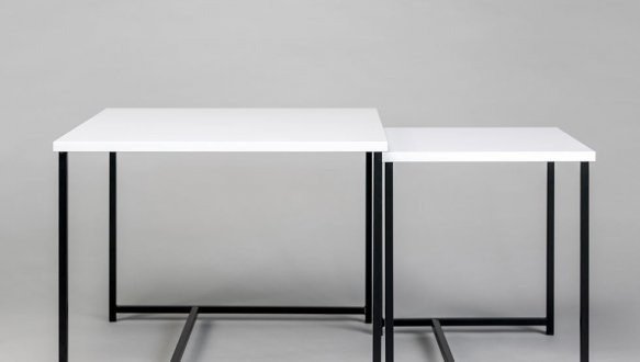 Комплект столиков Квадро S + М белый 5