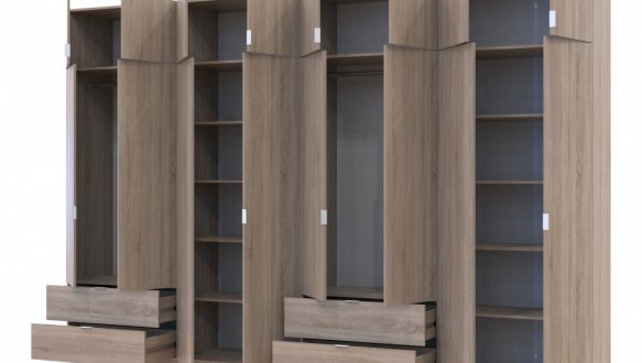 Шкаф для одежды Дорос Лукас дуб сонома 8 дверный 360 см 0