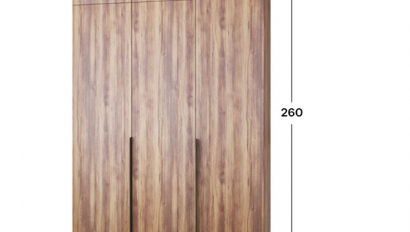 Шкаф Mebelstar Оскар трехдверный с антресолью и ящиками Дуб янтарный 150 см 0