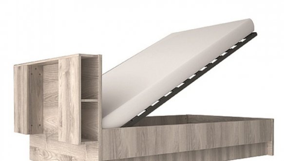 Ліжко 160 з підйомником і полицями Jazz